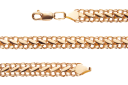 Полновесный золотой браслет Двойная Черепаха диаметром проволоки 0.50мм c алмазной огранкой 2 сторон