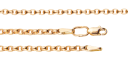 Пустотелая золотая цепь Форцатина диаметром трубки 0.80мм