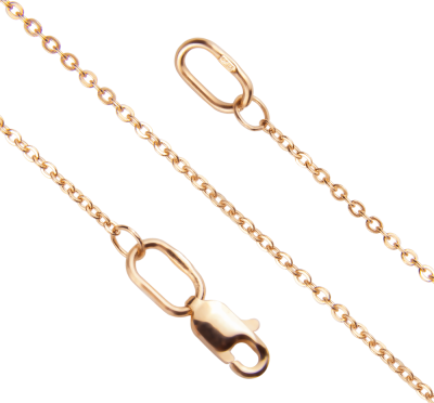 Пустотелая золотая цепь Брилл диаметром трубки 0.40мм c алмазной огранкой 4 сторон