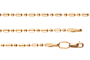 Пустотелый золотой браслет Перлина диаметром трубки 0.18мм