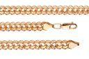 Полновесный золотой браслет Итальянка диаметром проволоки 0.70мм c алмазной огранкой 2 сторон