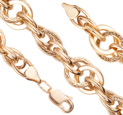 Пустотелая золотая цепь Верона диаметром трубки 0.10мм c алмазной огранкой