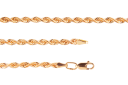 Полновесная золотая цепь Корда диаметром проволоки 0.60мм